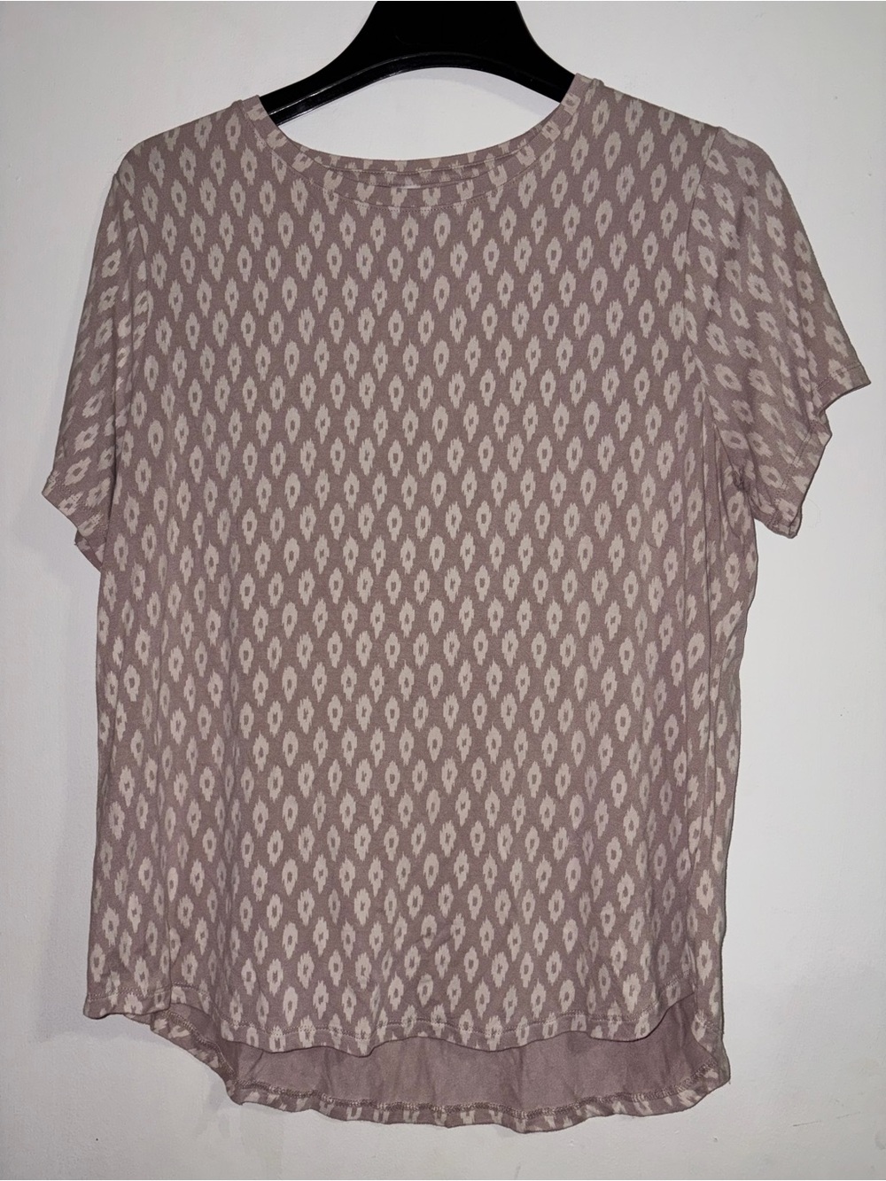 Old Navy Luxe Mauve Short-Sleeve Patterned Tee